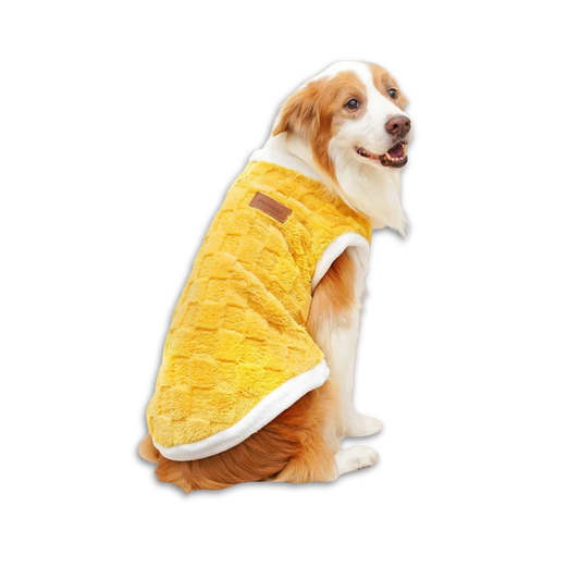 CozyFlair Winter Pet Coat - Yellow -  S to 6XL