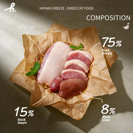 Hipaws Complete Natural Freeze-Dried Cat Food – Duck Recipe (280g)
