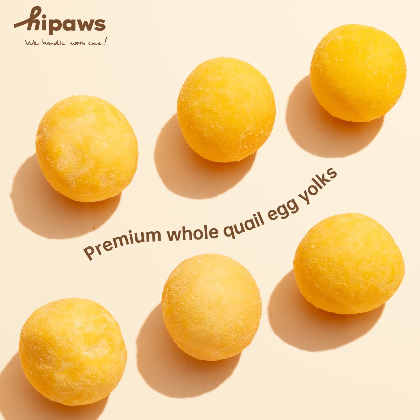 Hipaws 100% Natural Quail Egg Yolk Freeze-Dried Treats (100g Tube)
