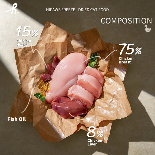 Hipaws Complete Natural Freeze-Dried Cat Food – Chicken Recipe (280g)