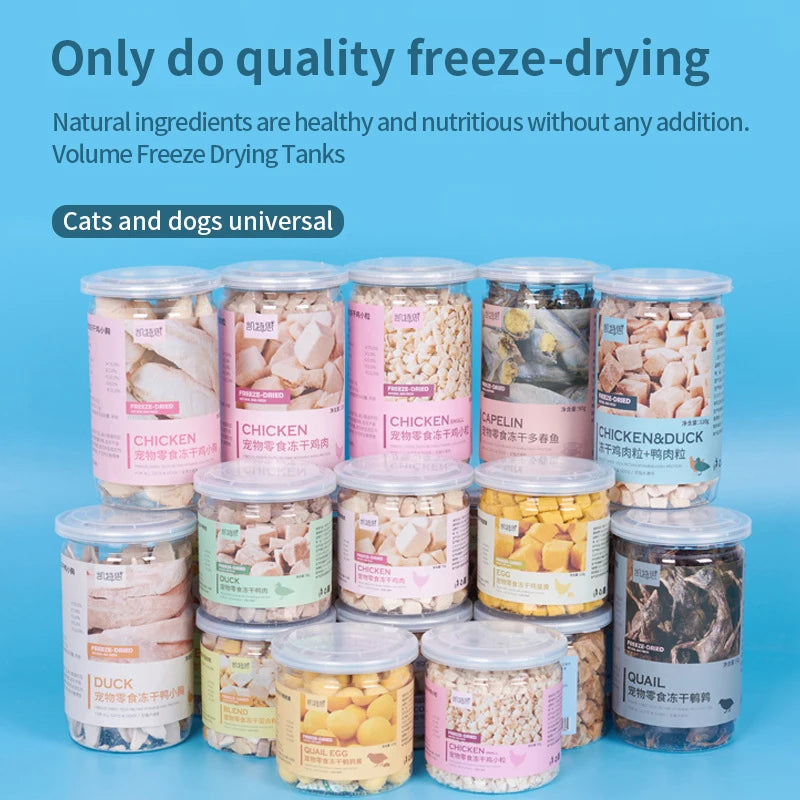 Freeze-Dried Gourmet Mix – Chicken, Duck, Beef, Cod, Quail Egg (Cats & Dogs)