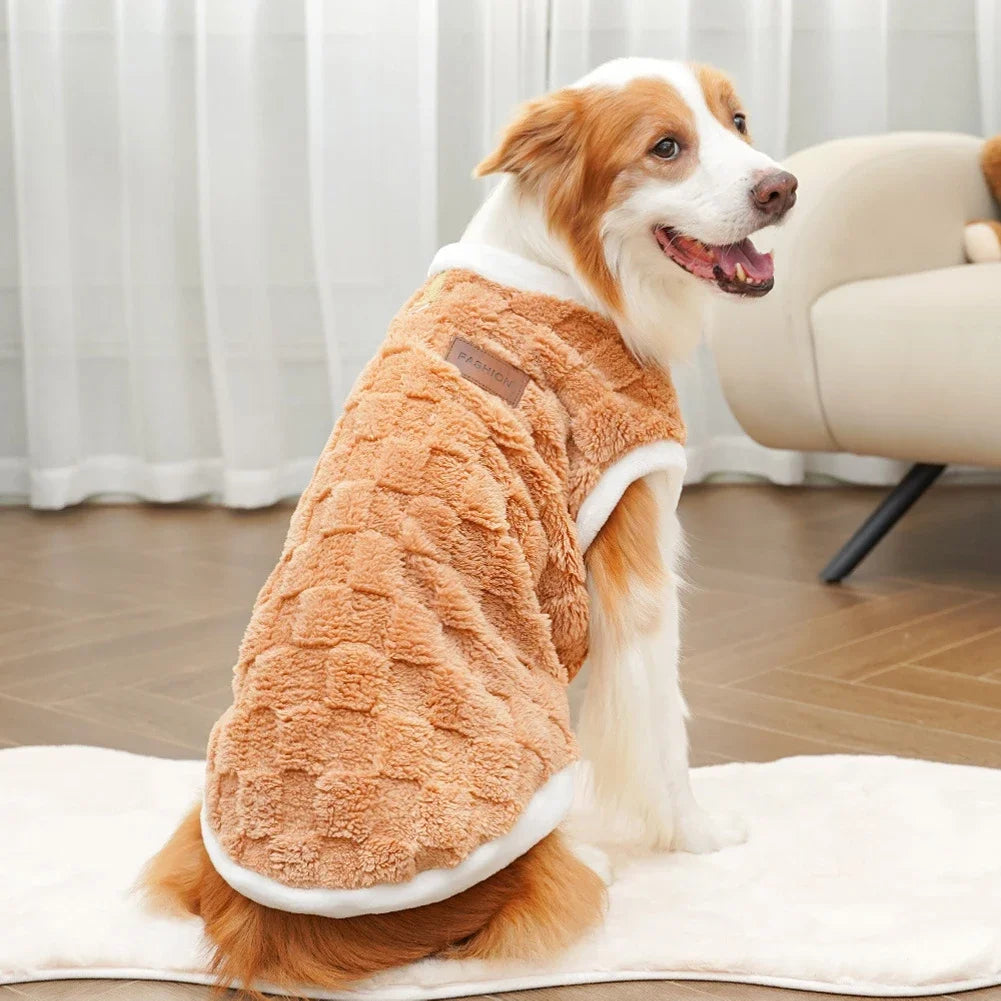 CozyFlair Winter Pet Coat - Brown-  S to 6XL
