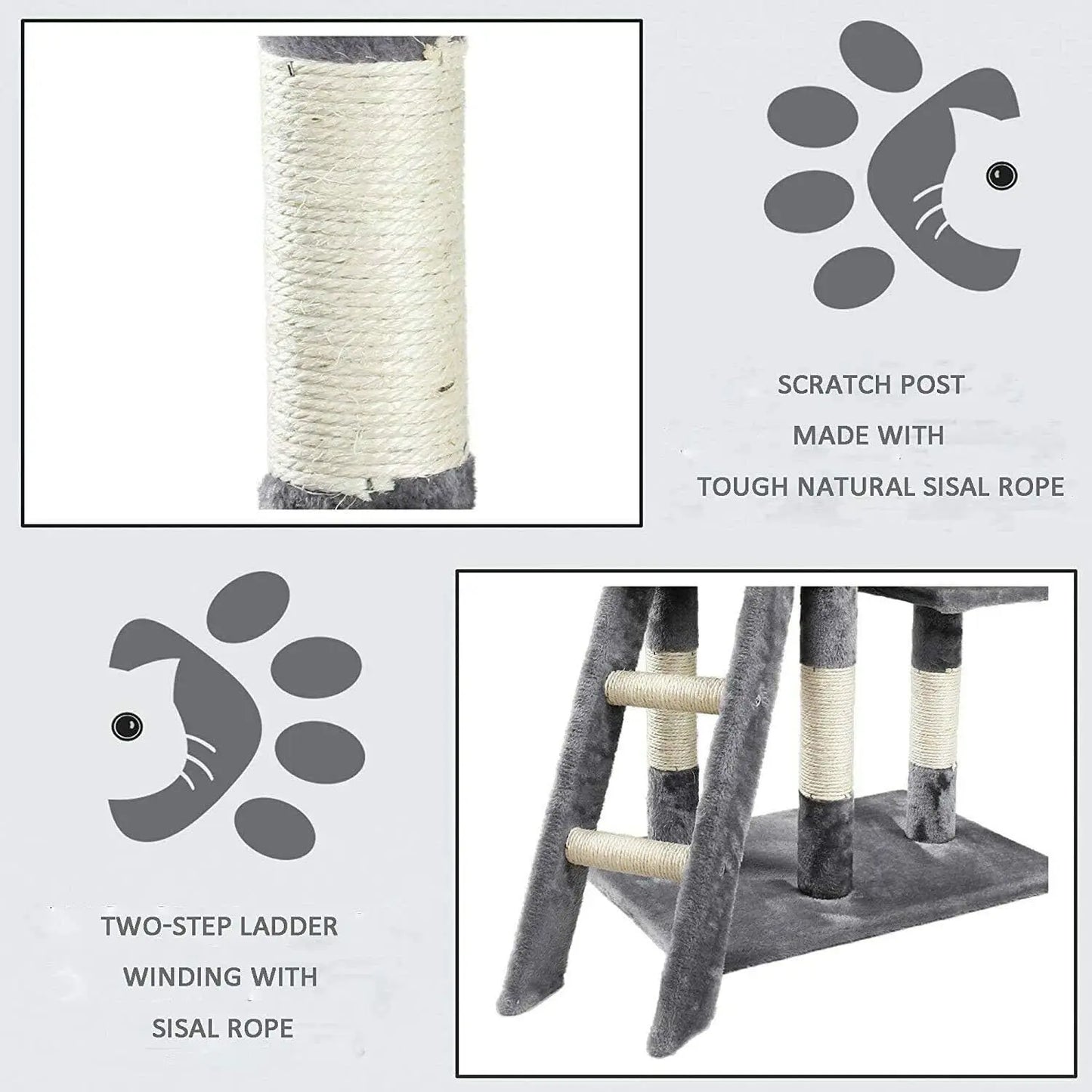 Pawrie Luxe Cat Tower - 140cm