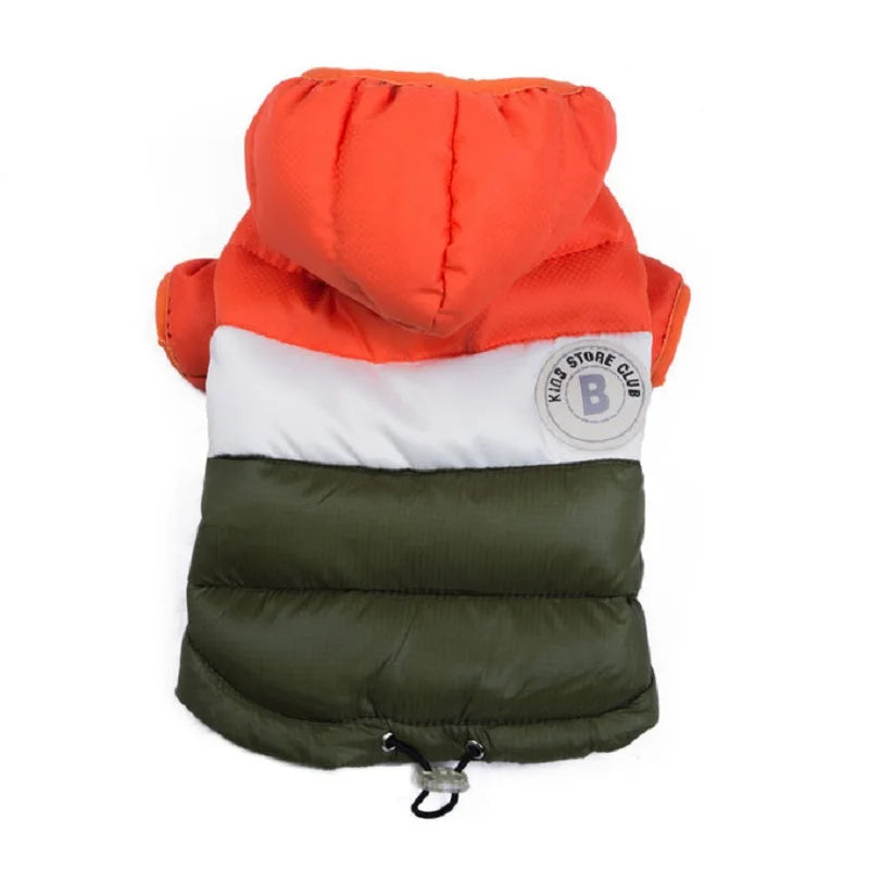 Pawrie LuxeShield™ Winter Jacket – Waterproof & Insulated Pet Coat - Orange Green -XS to 4XL