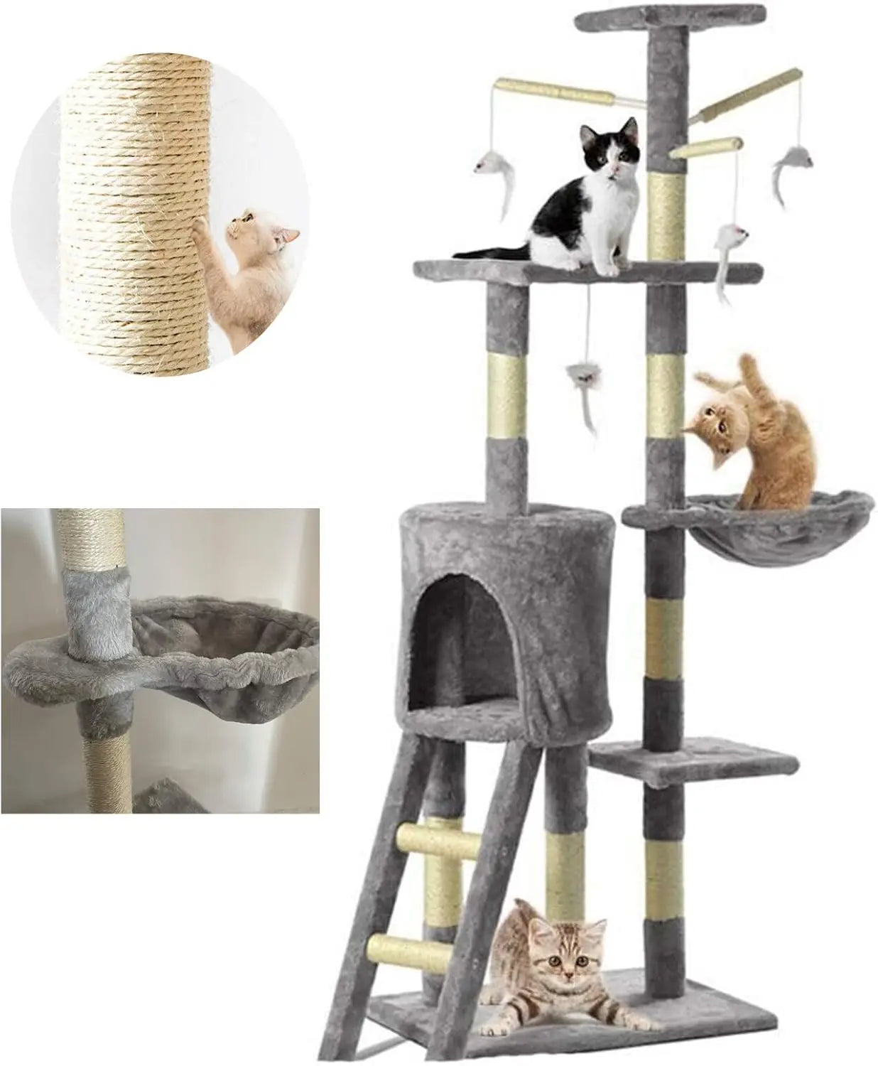 Pawrie Luxe Cat Tower - 140cm