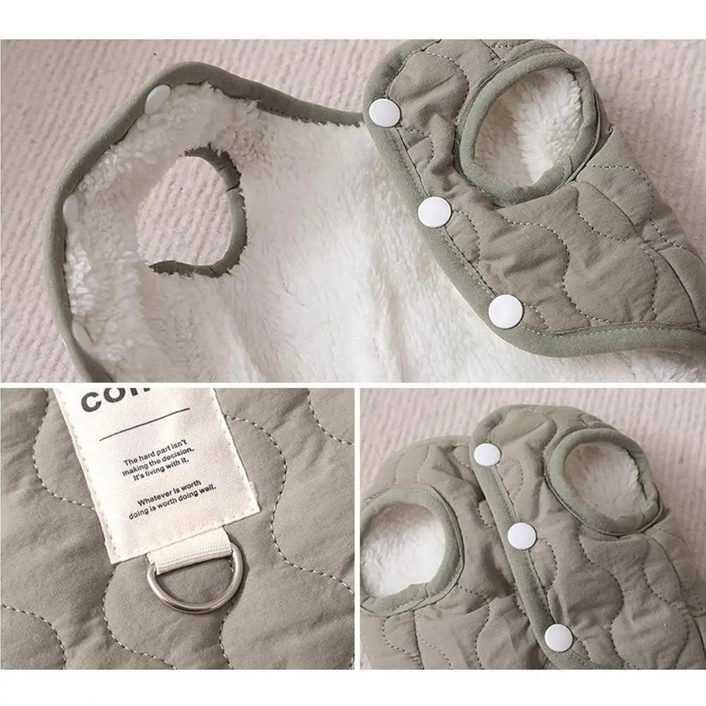 Arctic Comfort™ Winter Coat – Built-in Harness for Dogs & Cats - Green - S to XL