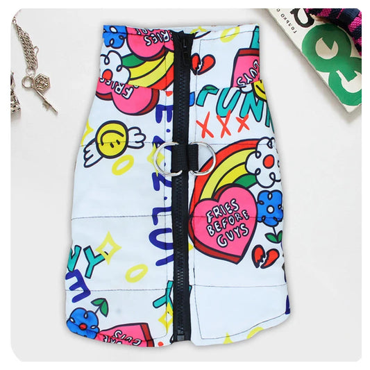 Pawrie LuxeGuard Waterproof Dog Jacket – Autumn/Winter Edition - White