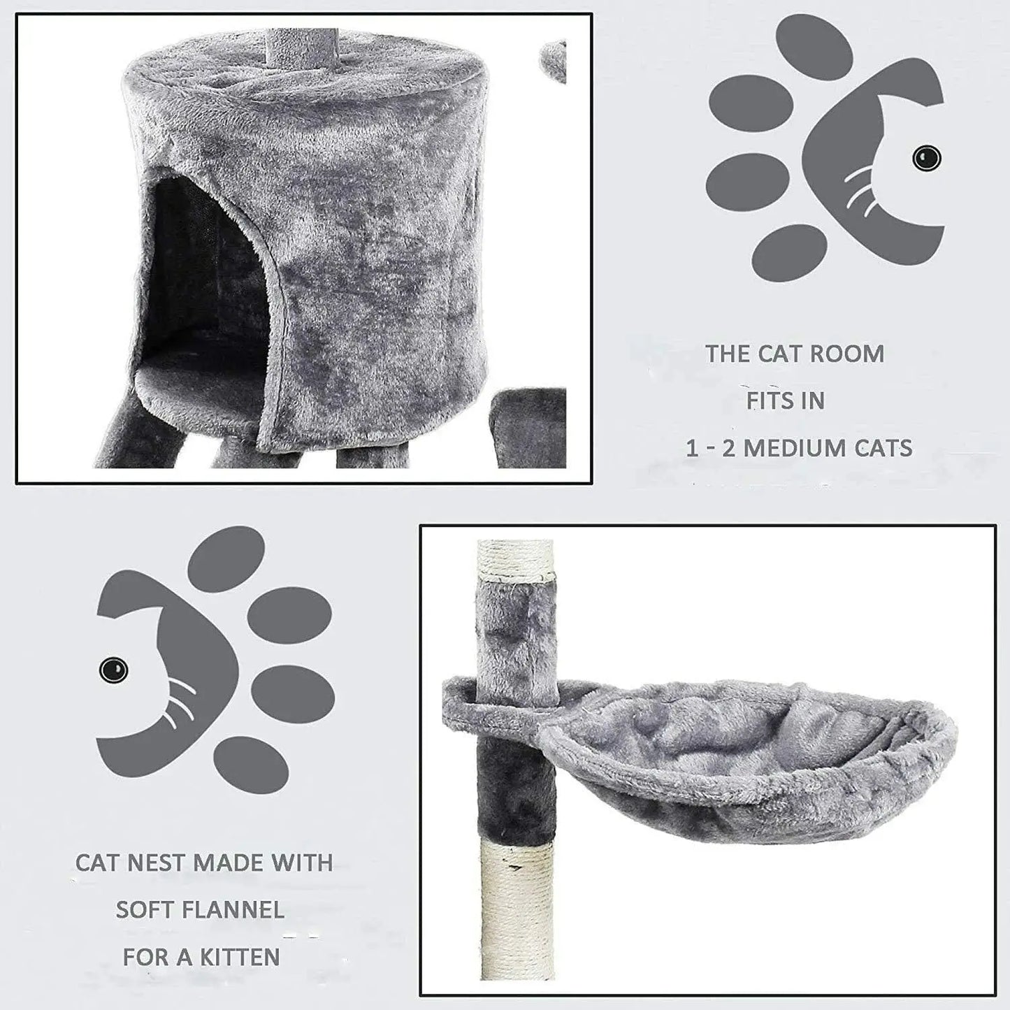 Pawrie Luxe Cat Tower - 140cm