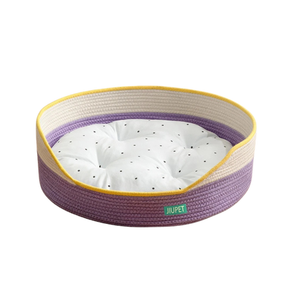 Rattan Haven Cat Bed - JuPet - Purpe Bed Pad