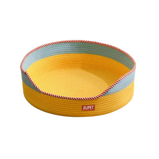 Rattan Haven Cat Bed - JuPet - Yellow