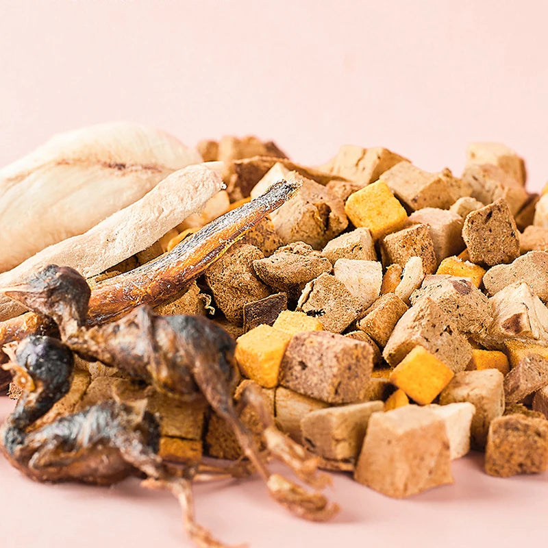 Freeze-Dried Gourmet Mix – Chicken, Duck, Beef, Cod, Quail Egg (Cats & Dogs)
