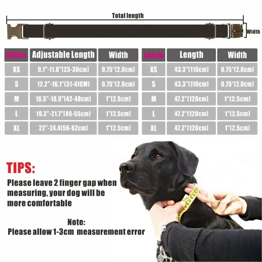 Personalised Plaid Dog Collar & Lead Set