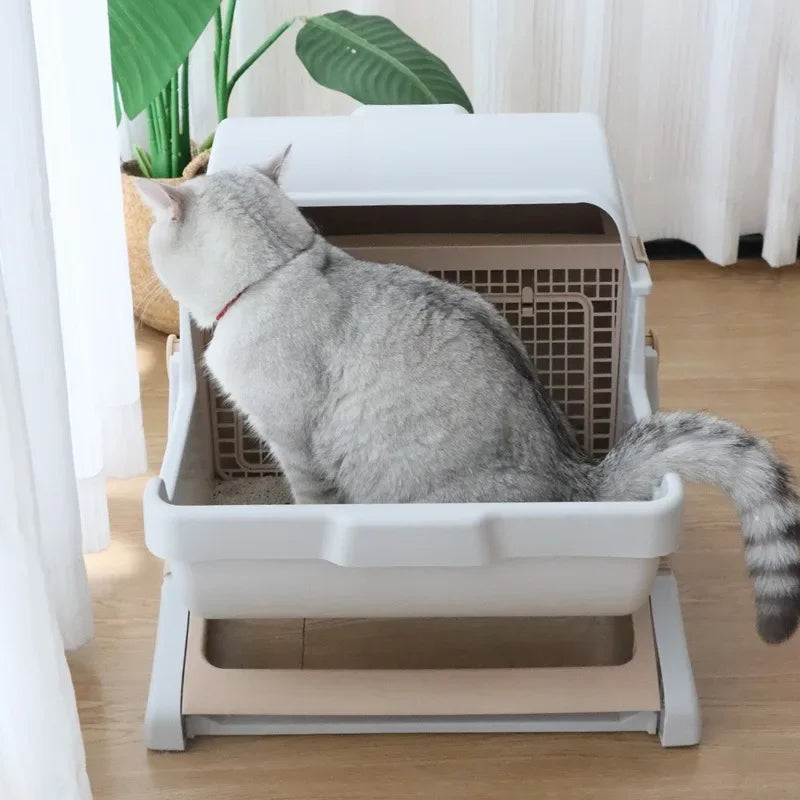 Pawrie Semi-automatic Cat Litter Box – Oversized, Splash-proof & Easy Clean