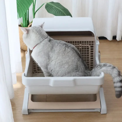 Pawrie Semi-automatic Cat Litter Box – Oversized, Splash-proof & Easy Clean