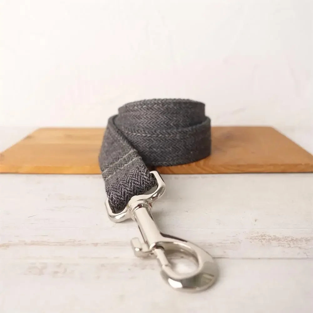 Personalised Plaid Dog Collar & Lead Set