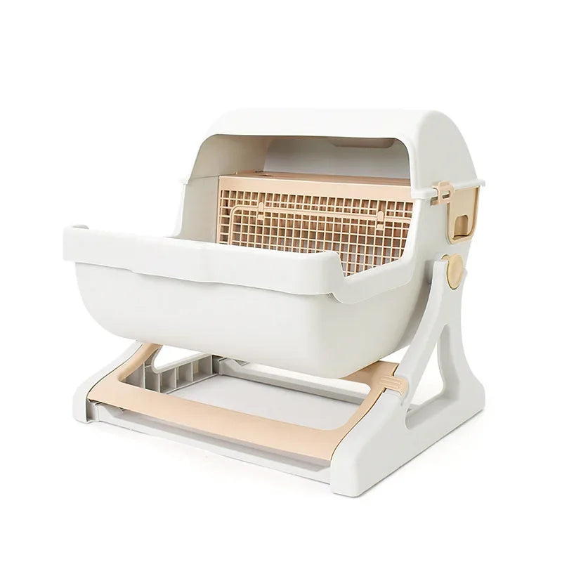 Pawrie Semi-automatic Cat Litter Box – Oversized, Splash-proof & Easy Clean