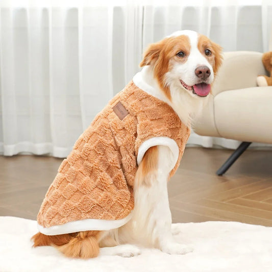 CozyFlair Winter Pet Coat - Brown-  S to 6XL