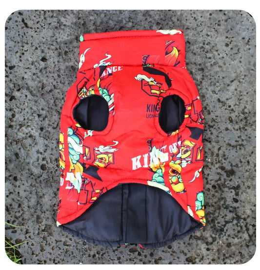 Pawrie LuxeGuard Waterproof Dog Jacket – Autumn/Winter Edition - Red